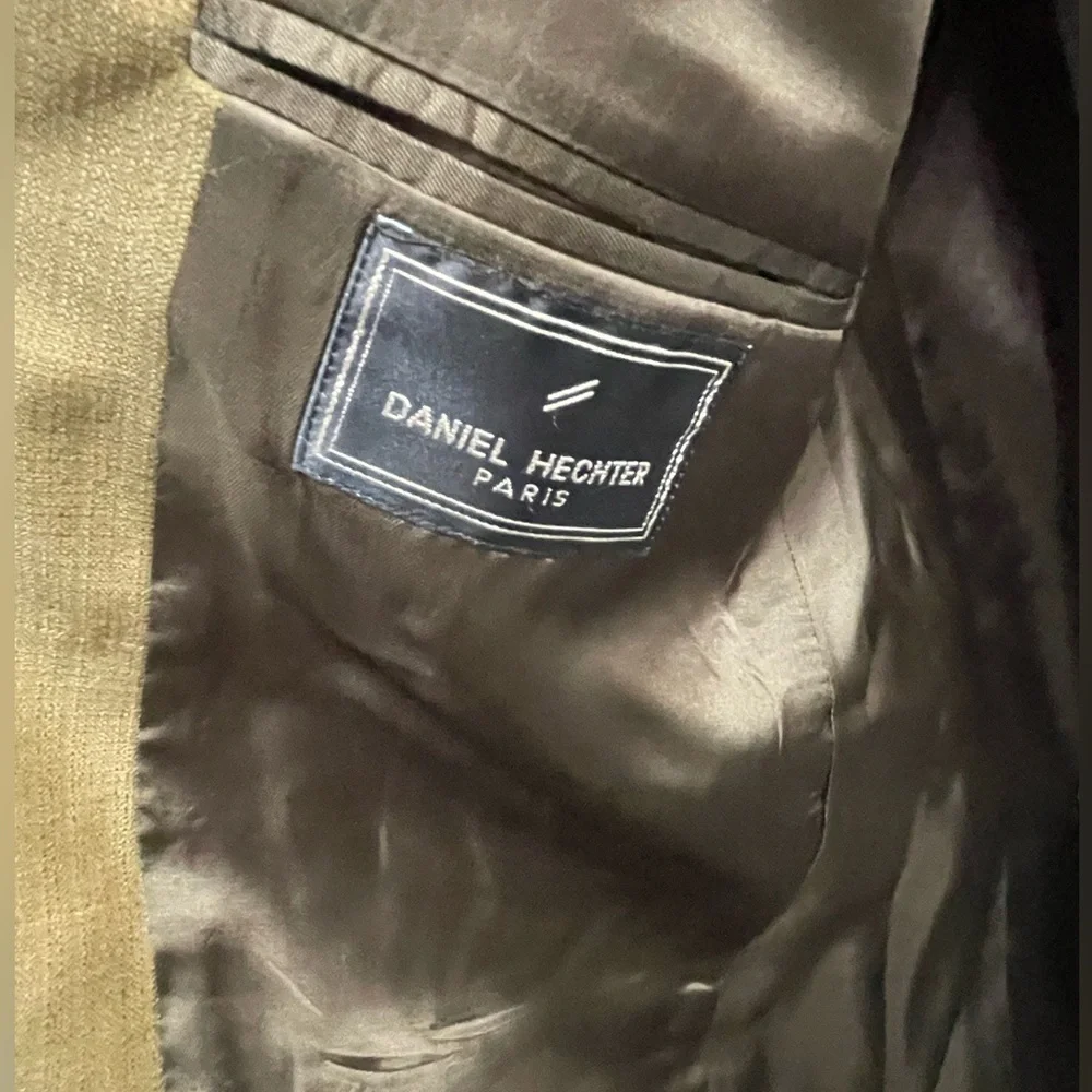 🤎🤍Daniel Hechter Paris 100% wool Olive Men's Blazer size 42R. GORGEOUS QUALITY
